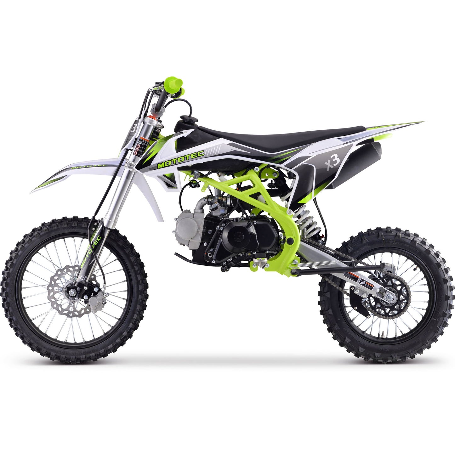 MotoTec X3 125cc 4-Stroke Gas Dirt Bike