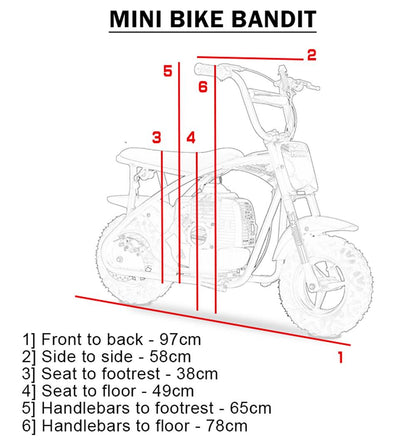 MotoTec 52cc Bandit Mini Bike